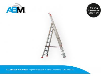 Echelle coulissante en aluminium avec 3 x 12 marches de Dubaere Ladders chez Alle Bouw Machines (ABM).