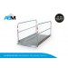 Passerelle en acier/aluminium avec des garde-corps et dimensions 2,30 x 1 mètre chez Alle Bouw Machines (ABM).