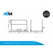 Dessin de la passerelle en aluminium avec des garde-corps et dimensions 1,80 x 1 mètre chez Alle Bouw Machines (ABM).