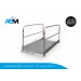 Aluminium loopbrug met leuningen en afmetingen 1,80 x 1 meter bij Alle Bouw Machines (ABM).