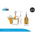 Dessin avec des dimensions du grappin mécanique FGS 1,5-30 de Wimag chez Alle Bouw Machines (ABM).