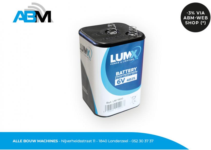 Blokbatterij 4R25 van Lumx bij Alle Bouw Machines (ABM).