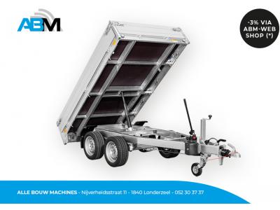 Aanhangwagen K1 276 170 2000 2 met kippende laadvloer van Saris bij Alle Bouw Machines (ABM).