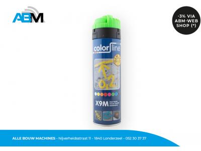 Traceur de chantier X9M 500 ml en vert fluo de Color Line chez Alle Bouw Machines (ABM).