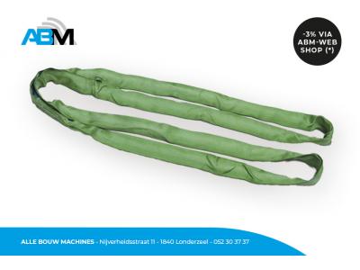 Elingue ronde polyester Duplix 55 mm x 2,50 mètres de couleur verte de Solid chez Alle Bouw Machines (ABM).