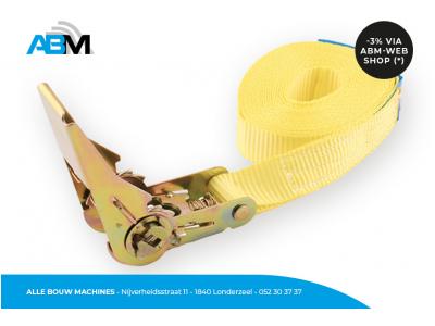 Enkele ratelsjorband 25 mm x 5 meter met gele kleur van Solid bij Alle Bouw Machines (ABM).