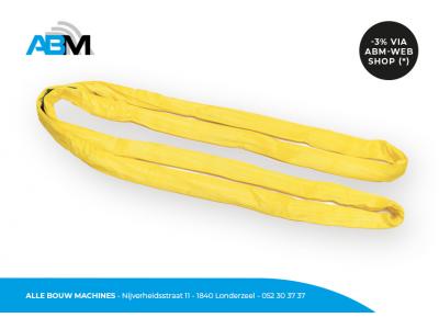 Elingue ronde polyester Duplix 60 mm x 3 mètres de couleur jaune de Solid chez Alle Bouw Machines (ABM).