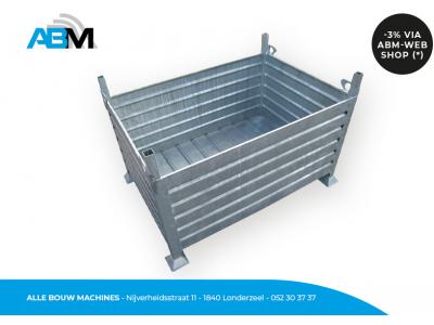 Bac d'empilage galvanisé WBH205 125 x 85 x 60 cm chez Alle Bouw Machines (ABM).