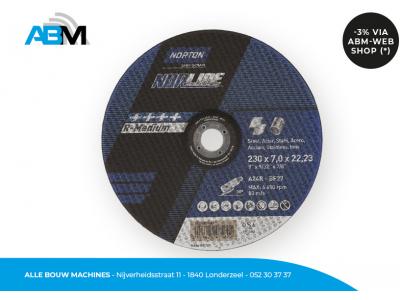 Disque à tronçonner Norline ⌀ 230 x 7,0 x 22,23 mm de Norton chez Alle Bouw Machines (ABM).