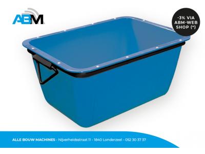 Cuve à mortier en plastique 200 litres en bleue chez Alle Bouw Machines (ABM).