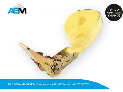 Sangle avec tendeur à cliquet simple 25 mm x 5 mètres de Solid chez Alle Bouw Machines (ABM).