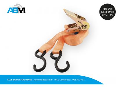 Sangle 2 parties avec tendeur à cliquet 25 mm x 5 mètres en orange de Solid chez Alle Bouw Machines (ABM).