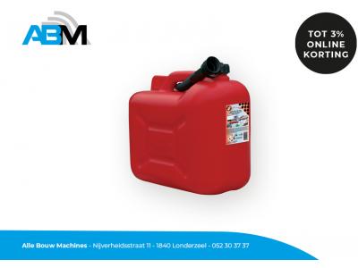Kunststof jerrycan bij Alle Bouw Machines (ABM) met rode kleur.