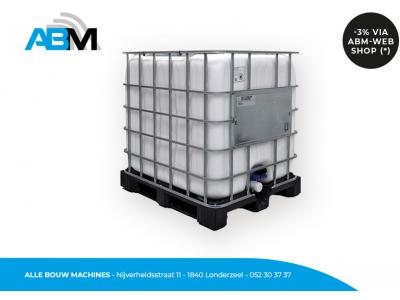 Watertank IBC bij Alle Bouw Machines (ABM) met inhoud 1.000 liter.