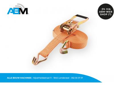 Ratelsjorband 2-delig met oranje kleur, gesloten haken en afmetingen 50 mm x 10 meter van Solid bij Alle Bouw Machines (ABM).