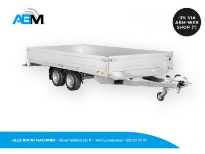 Aanhangwagen PL 406 184 3500 2 van Saris bij Alle Bouw Machines (ABM).