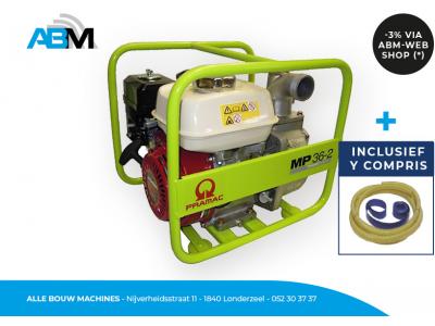 Motopompe à essence MP36-2 avec tuyau d'aspiration et tuyau d'incendie de Pramac chez Alle Bouw Machines (ABM).