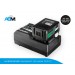 Li-ion accu snellader UC18YSLW30Z van Hikoki bij Alle Bouw Machines (ABM) wordt gebruikt om een multi-volt batterij op te laden.