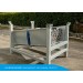 Gegalvaniseerde opslagbak 120 x 80 x 82 cm met 500x stalen piketten bij Alle Bouw Machines (ABM) in beeld.