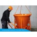 Hendelbediening van de staande betonsilo 1016 500 liter van Eichinger bij Alle Bouw Machines (ABM).