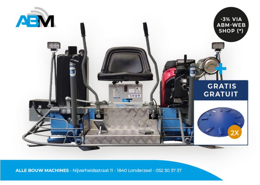Truelle mécanique double à essence BT900L avec 2x plateaux de surfaçage ⌀ 90 cm gratuits de Beton Trowel chez Alle Bouw Machines (ABM). 