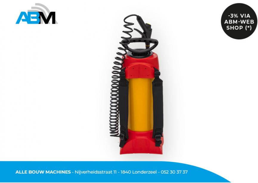 Achteraanzicht van de stalen druksproeier Ferrox Plus 10 liter van Mesto bij Alle Bouw Machines (ABM).