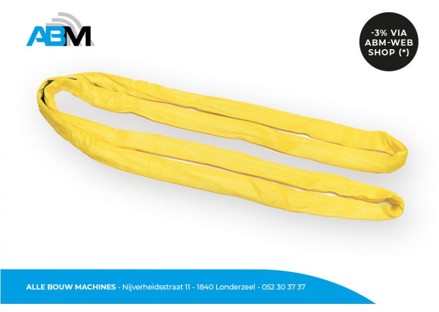 Elingue ronde polyester Duplix 60 mm x 2,50 mètres de couleur jaune de Solid chez Alle Bouw Machines (ABM).