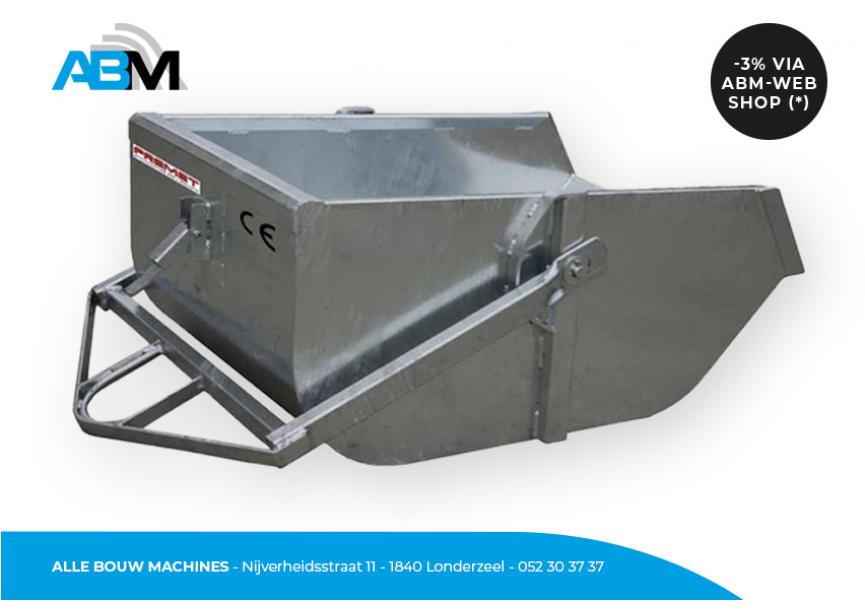Benne à terre galvanisée auto-basculante 1.000 litres de Premet chez Alle Bouw Machines (ABM).