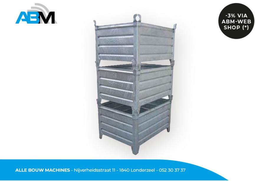 Basc d'empilage galvanisés empilés WBH13 100 x 80 x 60 cm chez Alle Bouw Machines (ABM).