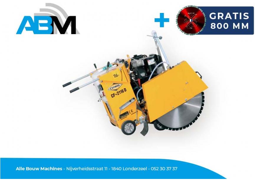 Vloerzaagmachine CF-2116 D van Cedima met gratis zaagblad 800 mm bij Alle Bouw Machines (ABM).