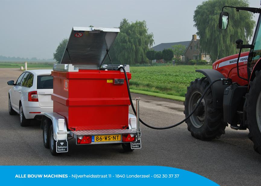Werftank/mazouttank EnergyTender+ van Tolsma bij Alle Bouw Machines (ABM) wordt gebruikt om brandstof te tanken.