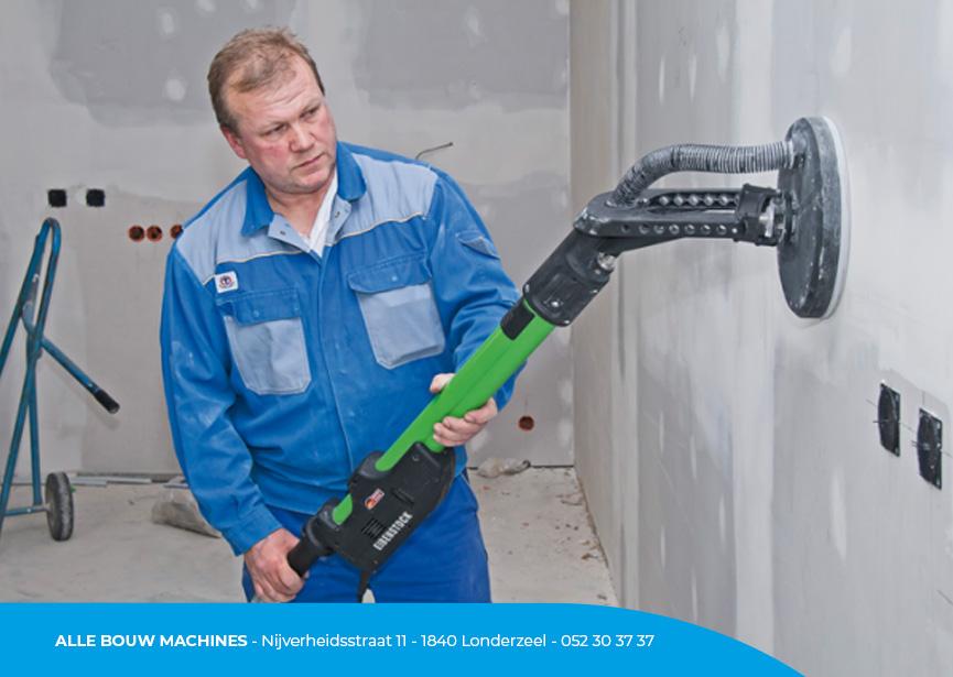 Plafondschuurmachine ELS 225.1 van Eibenstock bij Alle Bouw Machines (ABM) wordt gebruikt om wanden te schuren.