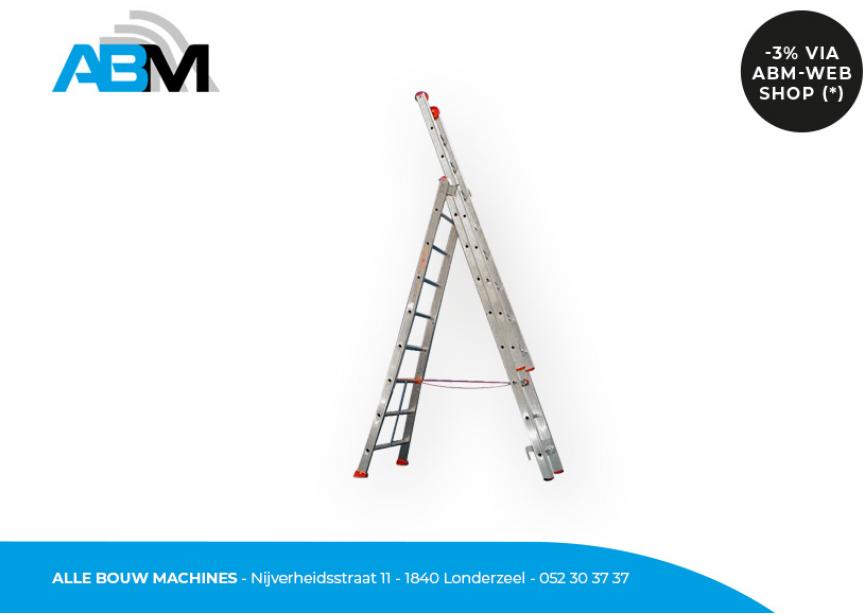 Echelle coulissante en aluminium avec 3 x 8 marches de Dubaere Ladders chez Alle Bouw Machines (ABM).