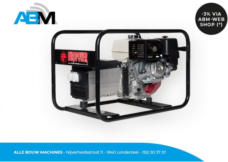 Stroomgroep EP6000 van E-Power bij Alle Bouw Machines (ABM).