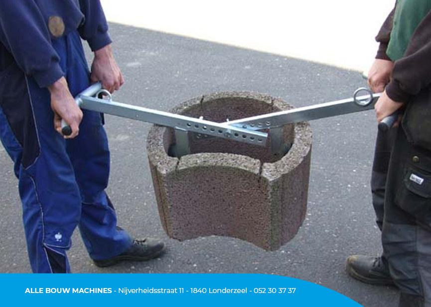 Pince pour bordures creuses FSZ 0,2 de Wimag chez Alle Bouw Machines (ABM) est utilisé pour serrer une bordure creuse.