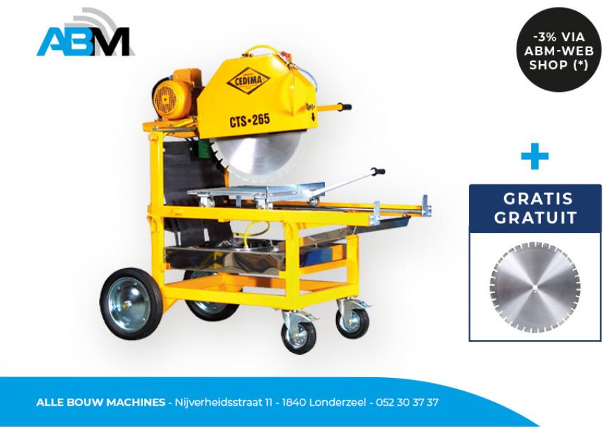 Elektrische steenzaagmachine CTS-265.2 met gratis diamantzaagblad 650 mm van Cedima bij Alle Bouw Machines (ABM).